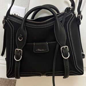 Philipp Lim Black Satchel with Silver Accents